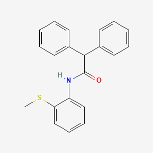 molecular formula C21H19NOS B5740297 N-(2-(methylthio)phenyl)-2,2-diphenylacetamide 