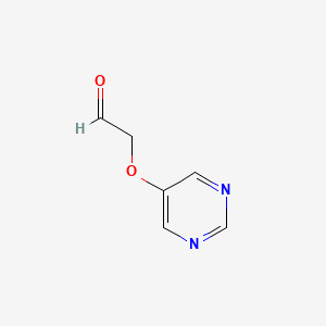 molecular formula C6H6N2O2 B574031 2-(Pyrimidin-5-yloxy)acetaldehyde CAS No. 163348-45-6