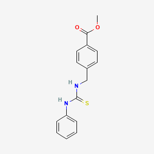 molecular formula C16H16N2O2S B5740345 Methyl 4-{[(phenylcarbamothioyl)amino]methyl}benzoate 