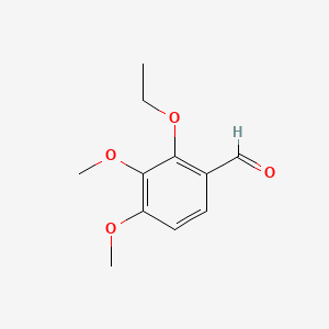 molecular formula C11H14O4 B574036 2-Ethoxy-3,4-dimethoxybenzaldehyde CAS No. 189831-71-8