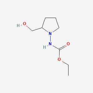 molecular formula C8H16N2O3 B574037 Ethyl (2-(hydroxymethyl)pyrrolidin-1-yl)carbamate CAS No. 192430-31-2