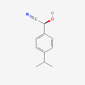 molecular formula C11H13NO B574038 (S)-2-hydroxy-2-(4-isopropylphenyl)acetonitrile CAS No. 178357-23-8