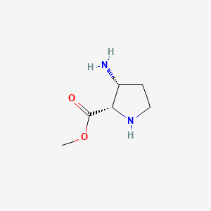 molecular formula C6H12N2O2 B574040 (2S,3R)-Methyl 3-aminopyrrolidine-2-carboxylate CAS No. 169061-54-5