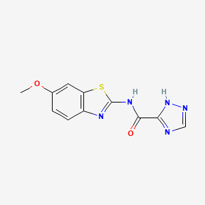 molecular formula C11H9N5O2S B5740403 N-(6-methoxy-1,3-benzothiazol-2-yl)-1H-1,2,4-triazole-5-carboxamide 