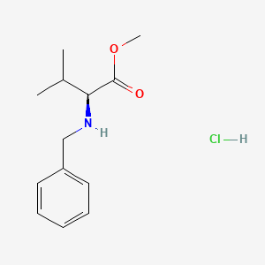 molecular formula C13H20ClNO2 B574043 (S)-Methyl 2-(benzylamino)-3-methylbutanoate hydrochloride CAS No. 177721-72-1