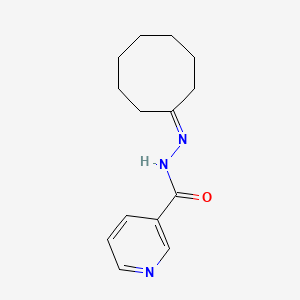 molecular formula C14H19N3O B5740477 N-(cyclooctylideneamino)pyridine-3-carboxamide 