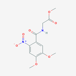molecular formula C12H14N2O7 B5740563 methyl 2-[(4,5-dimethoxy-2-nitrobenzoyl)amino]acetate 