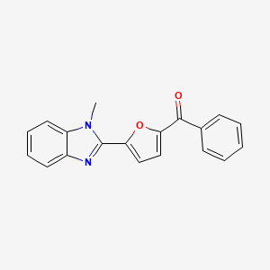 molecular formula C19H14N2O2 B5740600 Methanone, [5-(1-methyl-1H-benzimidazol-2-yl)-2-furanyl]phenyl- CAS No. 64480-91-7
