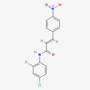 molecular formula C15H10ClFN2O3 B5740654 (2E)-N-(4-chloro-2-fluorophenyl)-3-(4-nitrophenyl)prop-2-enamide 