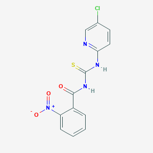 molecular formula C13H9ClN4O3S B5740748 N-[(5-chloropyridin-2-yl)carbamothioyl]-2-nitrobenzamide 