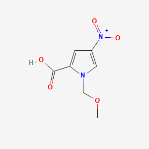 molecular formula C7H8N2O5 B574078 1-(methoxymethyl)-4-nitro-1H-pyrrole-2-carboxylic acid CAS No. 164262-48-0