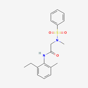 molecular formula C18H22N2O3S B5740788 N-(2-ethyl-6-methylphenyl)-N~2~-methyl-N~2~-(phenylsulfonyl)glycinamide CAS No. 692775-88-5