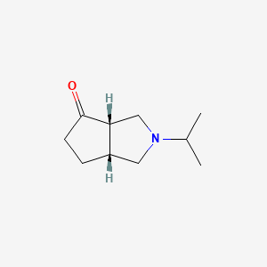 molecular formula C10H17NO B574089 (3AS,6aR)-2-isopropylhexahydrocyclopenta[c]pyrrol-4(2H)-one CAS No. 180482-20-6