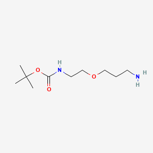 molecular formula C10H22N2O3 B574095 Carbamic acid, [2-(3-aminopropoxy)ethyl]-, 1,1-dimethylethyl ester (9CI) CAS No. 192132-79-9