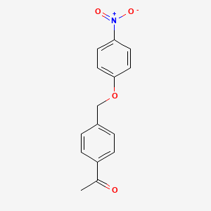 molecular formula C15H13NO4 B5740993 1-{4-[(4-Nitrophenoxy)methyl]phenyl}-1-ethanone 