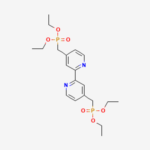 molecular formula C20H30N2O6P2 B574105 4,4'-Bis(diethylmethylphosphonate)-2,2'-bipyridine CAS No. 176220-38-5