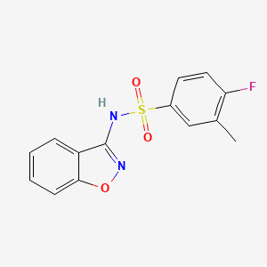 molecular formula C14H11FN2O3S B5741057 N-(1,2-benzoxazol-3-yl)-4-fluoro-3-methylbenzenesulfonamide 