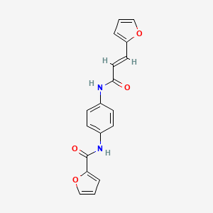 molecular formula C18H14N2O4 B5741066 n-(4-{[(2e)-3-(Furan-2-yl)prop-2-enoyl]amino}phenyl)furan-2-carboxamide 