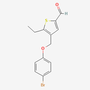 molecular formula C14H13BrO2S B5741104 4-[(4-bromophenoxy)methyl]-5-ethyl-2-thiophenecarbaldehyde 