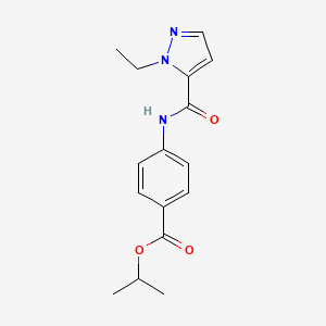 molecular formula C16H19N3O3 B5741151 PROPAN-2-YL 4-(1-ETHYL-1H-PYRAZOLE-5-AMIDO)BENZOATE 