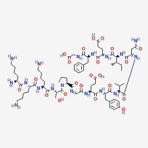 molecular formula C73H114N18O22 B574117 IGF1Rtide CAS No. 172615-51-9