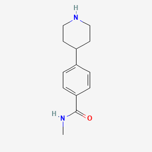 molecular formula C13H18N2O B574121 N-Methyl-4-(Piperidin-4-Yl)Benzamide CAS No. 161610-09-9