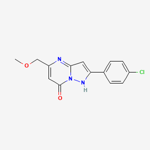 molecular formula C14H12ClN3O2 B5741236 2-(4-Chlorophenyl)-5-(methoxymethyl)pyrazolo[1,5-a]pyrimidin-7-ol 