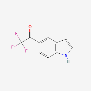 molecular formula C10H6F3NO B574124 2,2,2-Trifluoro-1-(1H-indol-5-yl)ethanone CAS No. 170366-90-2