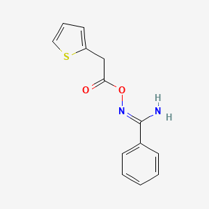 molecular formula C13H12N2O2S B5741259 N'-{[2-(thiophen-2-yl)acetyl]oxy}benzenecarboximidamide 