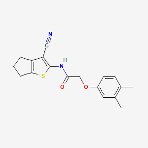 molecular formula C18H18N2O2S B5741291 N~1~-(3-CYANO-5,6-DIHYDRO-4H-CYCLOPENTA[B]THIOPHEN-2-YL)-2-(3,4-DIMETHYLPHENOXY)ACETAMIDE 