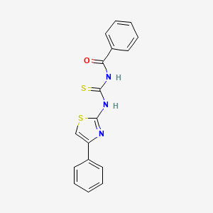 molecular formula C17H13N3OS2 B5741317 N-[(4-phenyl-1,3-thiazol-2-yl)thiocarbamoyl]benzamide CAS No. 4921-87-3