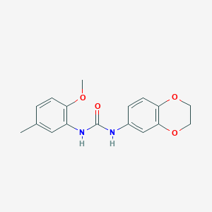 molecular formula C17H18N2O4 B5741341 N-(2,3-dihydro-1,4-benzodioxin-6-yl)-N'-(2-methoxy-5-methylphenyl)urea 