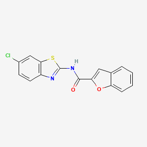 molecular formula C16H9ClN2O2S B5741343 N-(6-chlorobenzo[d]thiazol-2-yl)benzofuran-2-carboxamide 