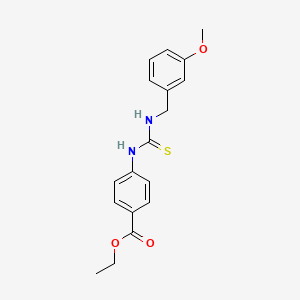 molecular formula C18H20N2O3S B5741351 ETHYL 4-({[(3-METHOXYBENZYL)AMINO]CARBOTHIOYL}AMINO)BENZOATE 