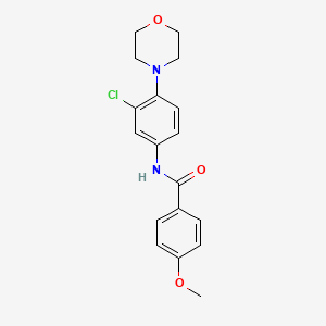 molecular formula C18H19ClN2O3 B5741388 N-[3-chloro-4-(4-morpholinyl)phenyl]-4-methoxybenzamide 