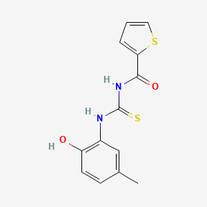 molecular formula C13H12N2O2S2 B5741418 N-[(2-hydroxy-5-methylphenyl)carbamothioyl]thiophene-2-carboxamide 