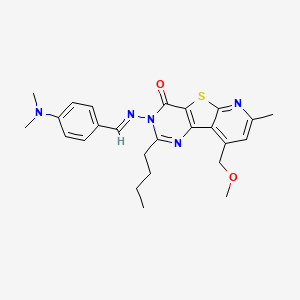 2-butyl-3-{[4-(dimethylamino)benzylidene]amino}-9-(methoxymethyl)-7-methylpyrido[3',2':4,5]thieno[3,2-d]pyrimidin-4(3H)-one