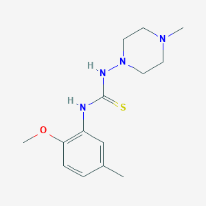 molecular formula C14H22N4OS B5741454 N-(2-methoxy-5-methylphenyl)-N'-(4-methyl-1-piperazinyl)thiourea 