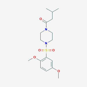 1-[(2,5-dimethoxyphenyl)sulfonyl]-4-(3-methylbutanoyl)piperazine