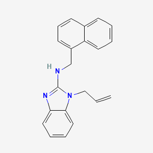 molecular formula C21H19N3 B5741485 N-(naphthalen-1-ylmethyl)-1-prop-2-enylbenzimidazol-2-amine 