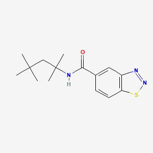 molecular formula C15H21N3OS B5741498 N-(2,4,4-trimethylpentan-2-yl)-1,2,3-benzothiadiazole-5-carboxamide 