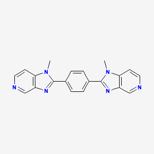 molecular formula C20H16N6 B5741502 2,2'-(1,4-phenylene)bis(1-methyl-1H-imidazo[4,5-c]pyridine) 
