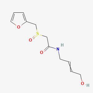 2-[(Furan-2-yl)methanesulfinyl]-N-(4-hydroxybut-2-en-1-yl)acetamide