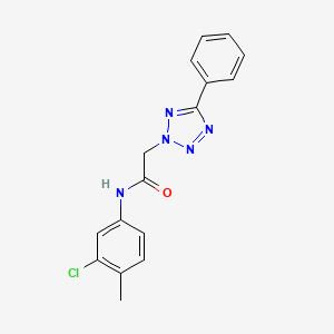 molecular formula C16H14ClN5O B5741644 N-(3-chloro-4-methylphenyl)-2-(5-phenyltetrazol-2-yl)acetamide 