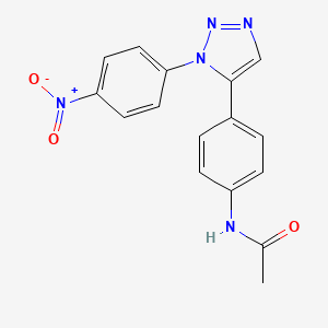 molecular formula C16H13N5O3 B5741782 N-[4-[3-(4-nitrophenyl)triazol-4-yl]phenyl]acetamide 