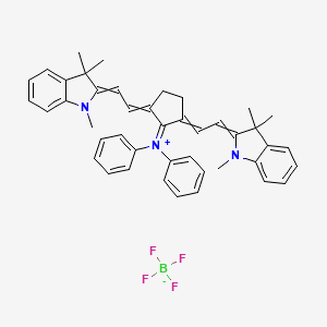 N,N-Diphenyl-2,5-bis[2-(1,3,3-trimethyl-1,3-dihydro-2H-indol-2-ylidene)ethylidene]cyclopentan-1-iminium tetrafluoroborate