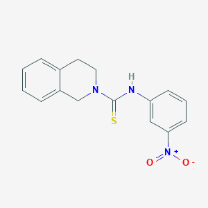 molecular formula C16H15N3O2S B5741887 N-(3-nitrophenyl)-3,4-dihydro-1H-isoquinoline-2-carbothioamide 