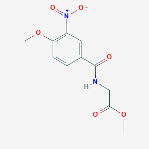 molecular formula C11H12N2O6 B5741986 methyl 2-[(4-methoxy-3-nitrobenzoyl)amino]acetate 