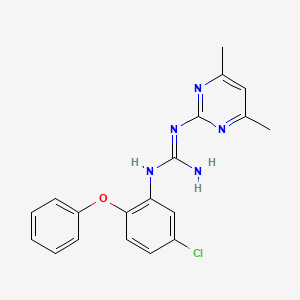 molecular formula C19H18ClN5O B5742017 N-(5-chloro-2-phenoxyphenyl)-N'-(4,6-dimethylpyrimidin-2-yl)guanidine 