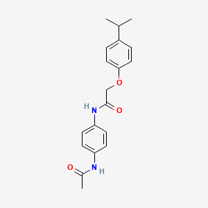 molecular formula C19H22N2O3 B5742118 N-[4-(acetylamino)phenyl]-2-[4-(propan-2-yl)phenoxy]acetamide 